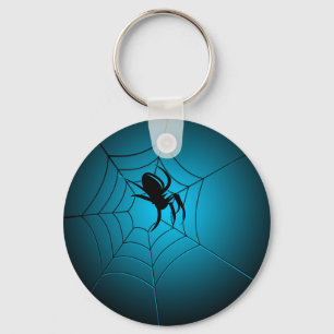 Halloween Black Spider op internet Sleutelhanger