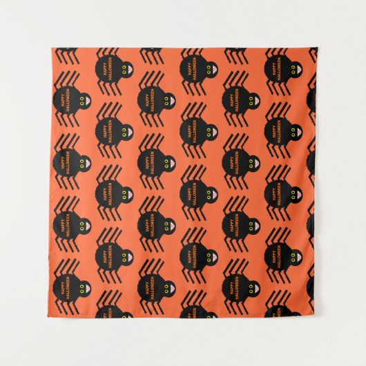 Halloween Black Spider Tapestry Wandkleed (Voorkant)