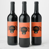 Halloween Black Spider Wine Bottle Labels Wijn Etiket (Flessen)