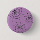 Halloween Black Spiderweb - Round Pin-up Badge Ronde Button 3,2 Cm (Voorkant)