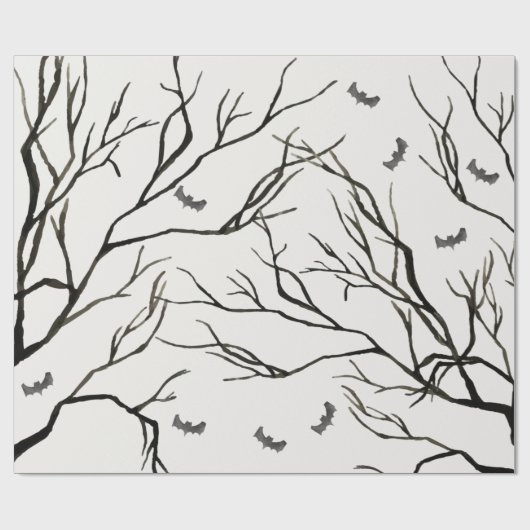 Halloween Black Tree Cadeaupapier (Vlak)