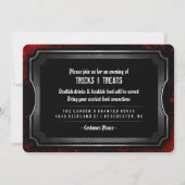 Halloween Black & White Bloody Geef een ticket toe Kaart (Achterkant)