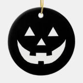 Halloween black white Jack o lantaarnpomkin  Keramisch Ornament (Voorkant)