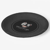 Halloween Black & White Skeletons Matching Wedding Papieren Bordje (Gekanteld)