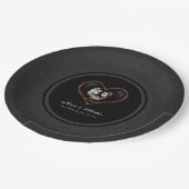 Halloween Black & White Skeletons Matching Wedding Papieren Bordje (Gekanteld)