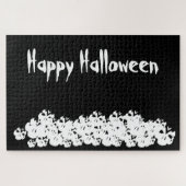 Halloween Black White skulls pile, aangepast Legpuzzel (Horizontaal)