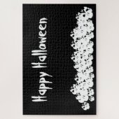 Halloween Black White skulls pile, aangepast Legpuzzel (Verticaal)