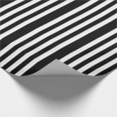 Halloween Black White Striped Gift Cadeaupapier (Hoek)