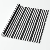 Halloween Black White Striped Gift Cadeaupapier (Uitgerold)
