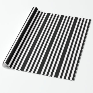 Halloween Black White Striped Gift Cadeaupapier