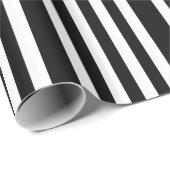 Halloween Black White Striped Gift Cadeaupapier (Rol Hoek)
