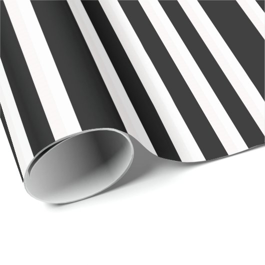 Halloween Black White Striped Gift Cadeaupapier (Rol Hoek)