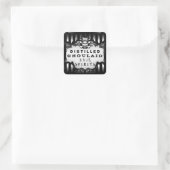 Halloween Black & White Striped Square Drink Label (Tas)