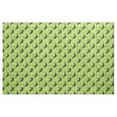 Halloween Black Witch Silhouette Pattern Green Stof (Fat Quarter)