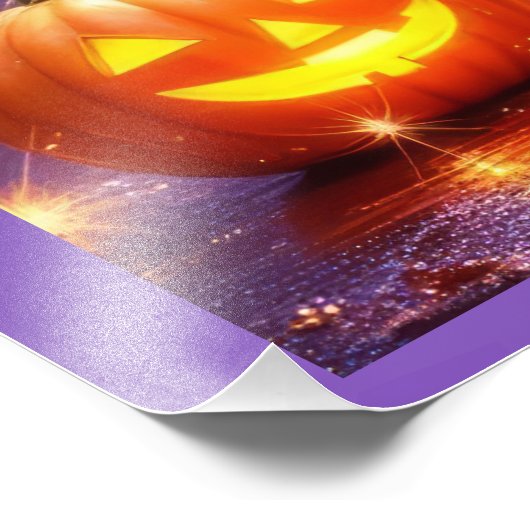 Halloween Black Witchy Cat Foto Afdruk (Hoek)