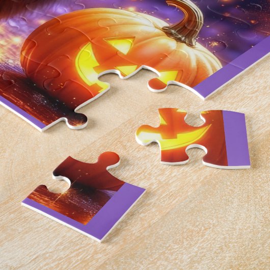 Halloween Black Witchy Cat Legpuzzel (Zijkant)