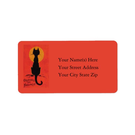 Halloween Blackest of Cats Etiket (Voorkant)
