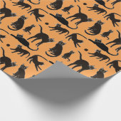 Halloween Blackie Black Cat Wrapping Paper Cadeaupapier (Hoek)