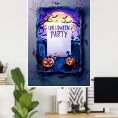 Halloween blanco uitnodiging poster (Thuiskantoor)