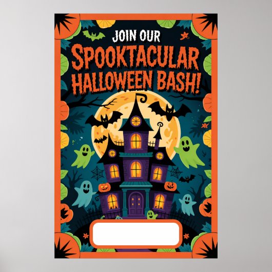 Halloween blanco uitnodiging poster (Voorkant)