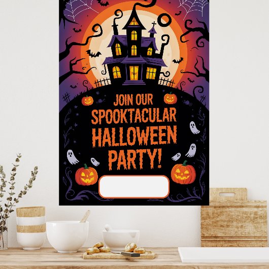Halloween blanco uitnodiging poster (Keuken)