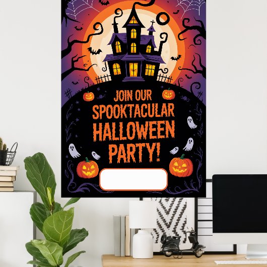 Halloween blanco uitnodiging poster (Thuiskantoor)
