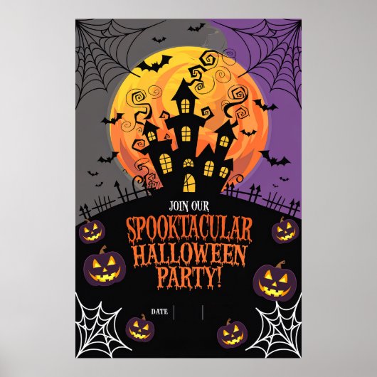Halloween blanco uitnodiging poster (Voorkant)