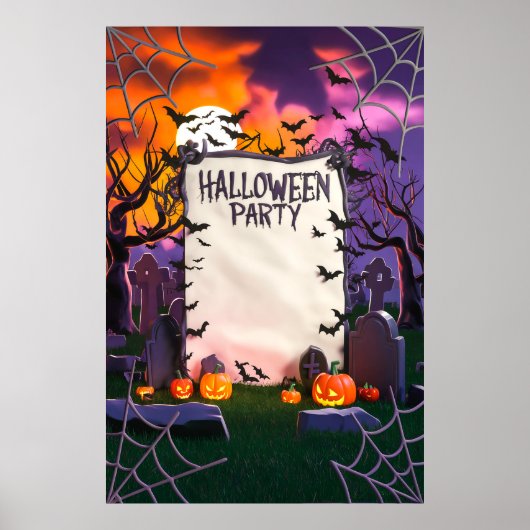 Halloween blanco uitnodiging poster (Voorkant)
