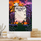 Halloween blanco uitnodiging poster (Keuken)