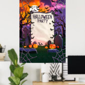 Halloween blanco uitnodiging poster (Thuiskantoor)