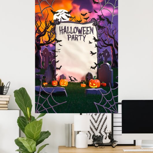 Halloween blanco uitnodiging poster (Thuiskantoor)