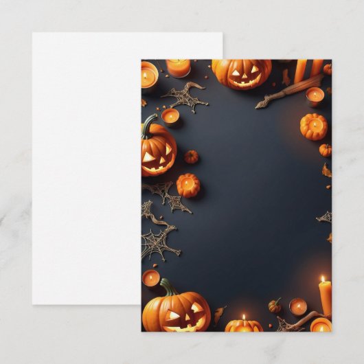 Halloween blanco uitnodigingskaart kaart (Voorkant / Achterkant)