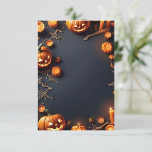 Halloween Blank Invitation Kaart (Staand voorkant)