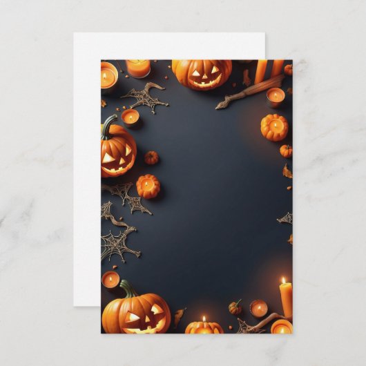 Halloween Blank Invitation Kaart (Voorkant / Achterkant)