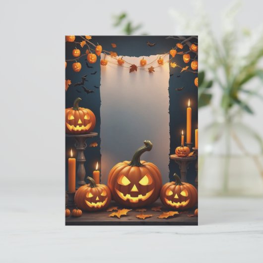 Halloween Blank Invitation Kaart (Staand voorkant)