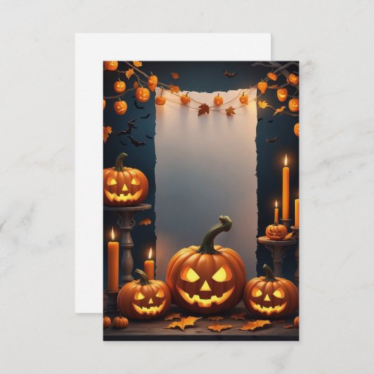 Halloween Blank Invitation Kaart (Voorkant / Achterkant)