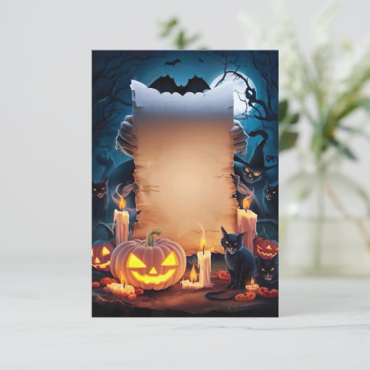 Halloween Blank Invitation Kaart #21 (Staand voorkant)