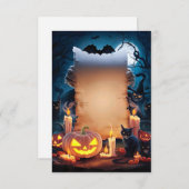 Halloween Blank Invitation Kaart #21 (Voorkant / Achterkant)
