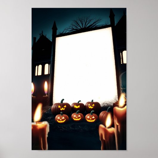 Halloween Blank Invitation Poster Lijst #7 (Voorkant)