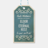 Halloween blauw vergif potion label cadeaulabel (Voorkant)