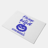Halloween Blauwe Pompoen Autisim Bewustzijn Deurmat (Schuin)