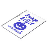 Halloween Blauwe Pompoen Autisim Bewustzijn Notitieboek (Linkerzijde)