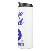 Halloween Blauwe Pompoen Autisim Bewustzijn Thermosbeker (Geroteerd rechts)