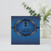 Halloween blauwe schedel kaart (Staand voorkant)