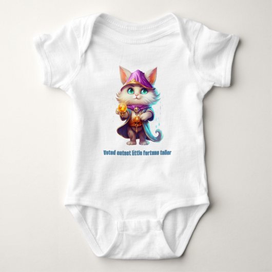 Halloween Blauwe Waarzegger Kitten Romper (Voorkant)