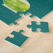 Halloween Blauwgroen en groen Legpuzzel (Zijkant)