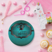 Halloween blauwgroen geest papieren bordje (Feest)