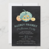 Halloween Blauwgroen pompoen allergie vriendelijk Kaart (Voorkant)