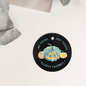 Halloween Blauwgroen pompoen Allergy-vriendelijke Bedankjes Labels