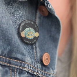 Halloween Blauwgroen Pumpkin Allergy Awareness Ronde Button 5,7 Cm